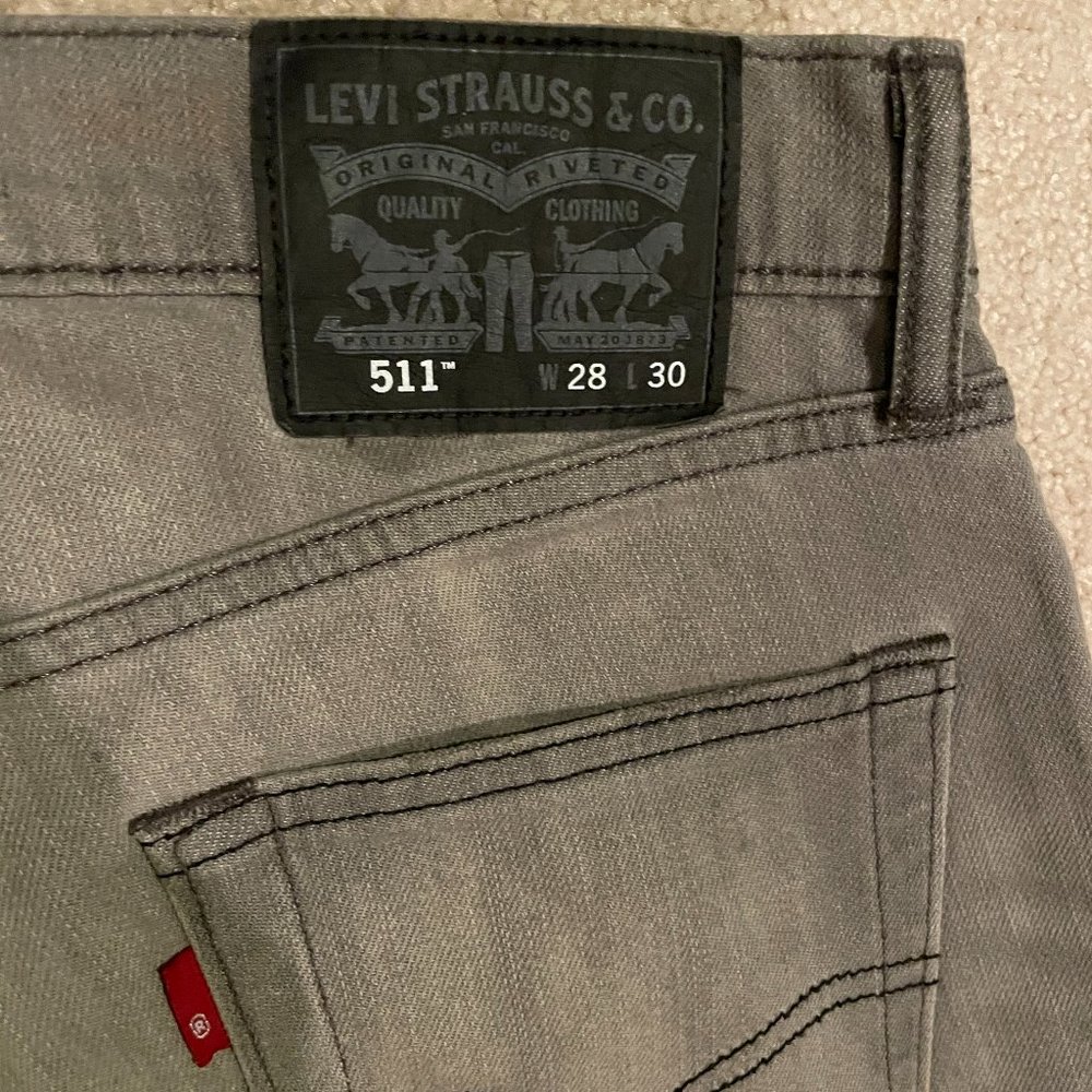 Levi Strauss Gray 511 Jeans